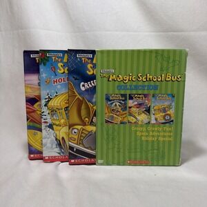 The magic school Bus Collection Scholastic Creepy, Space,‎ Holiday DVD Bundle